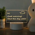 LED Note Board & Message Light – USB Powered, Erasable Desktop Night Lamp