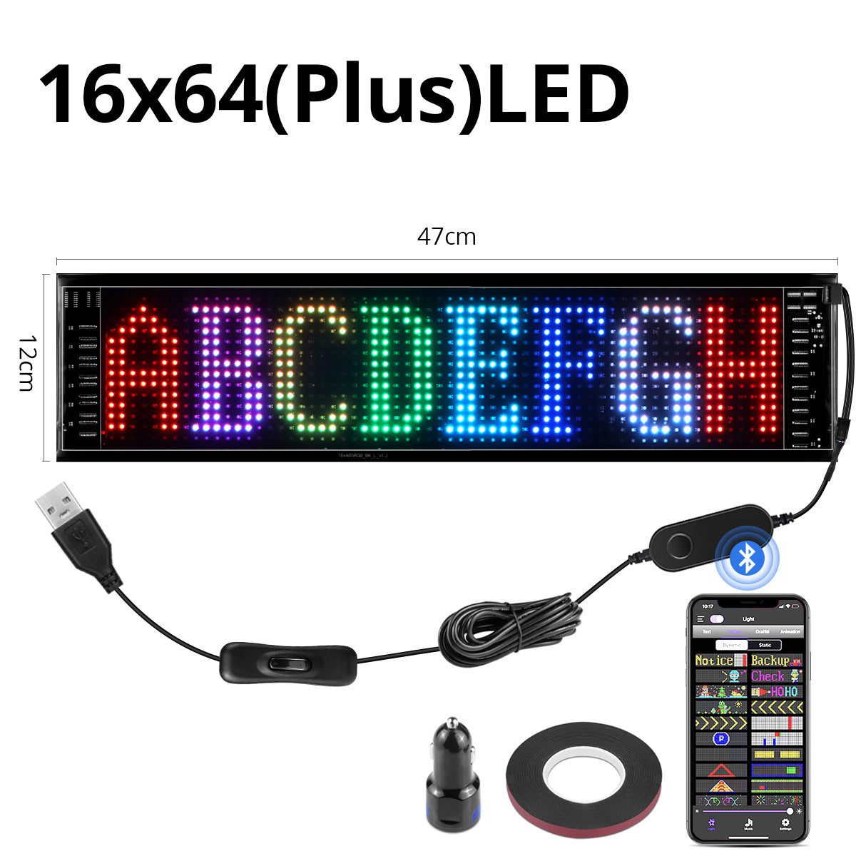 Flexible LED Pixel Art Display Mat - USB Programmable Digital Screen