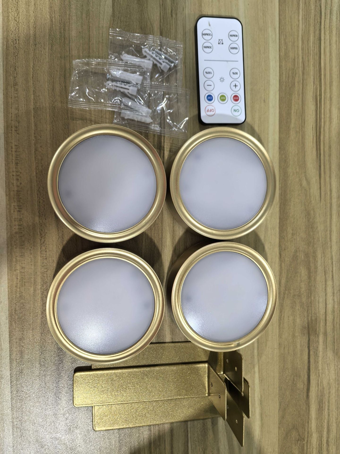Golden LED Art Display Light – Battery Powered Tabletop Accent
