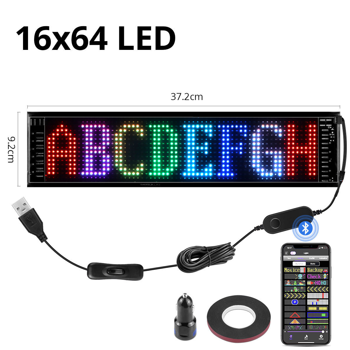 Flexible LED Pixel Art Display Mat - USB Programmable Digital Screen