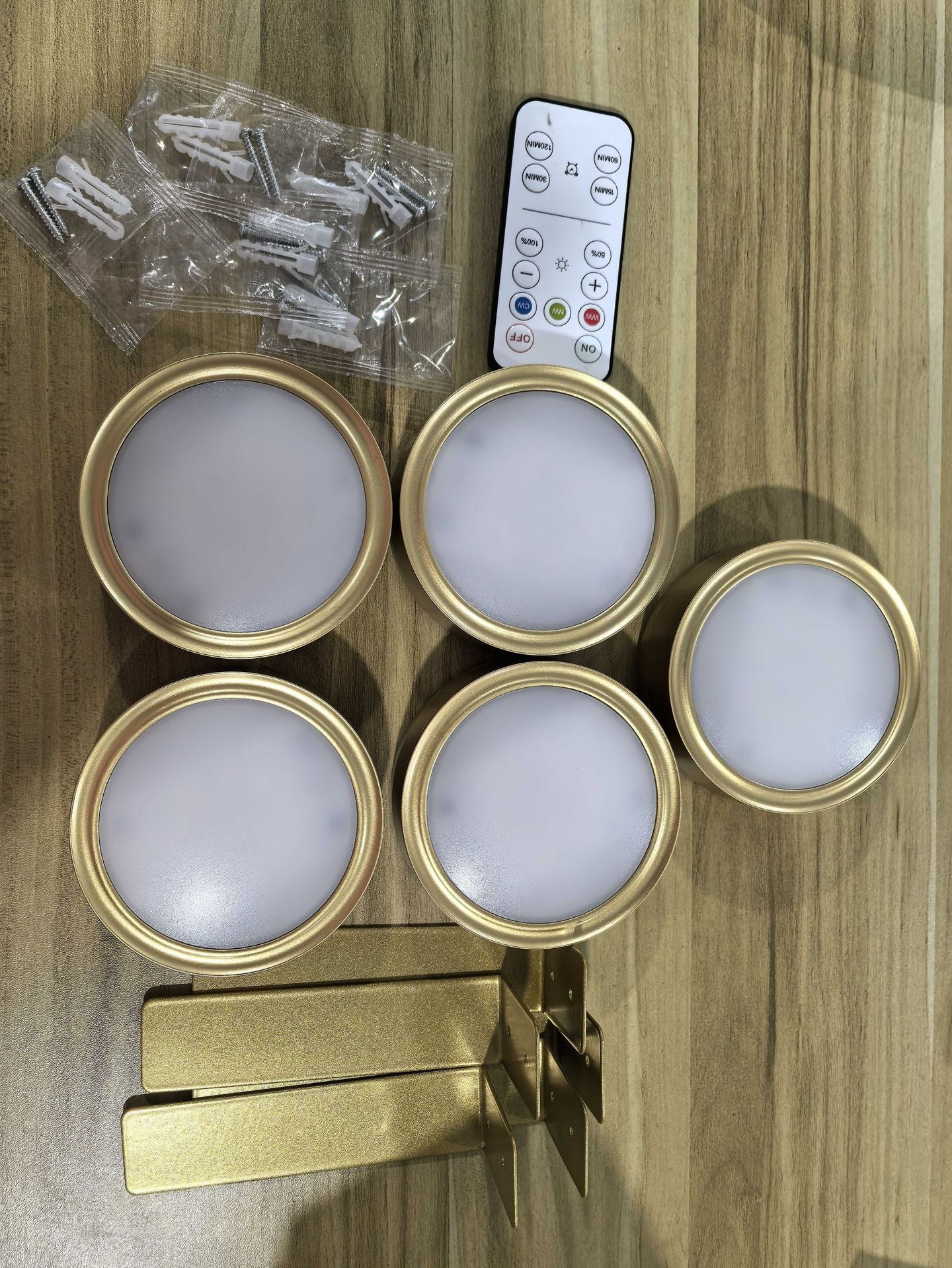 Golden LED Art Display Light – Battery Powered Tabletop Accent