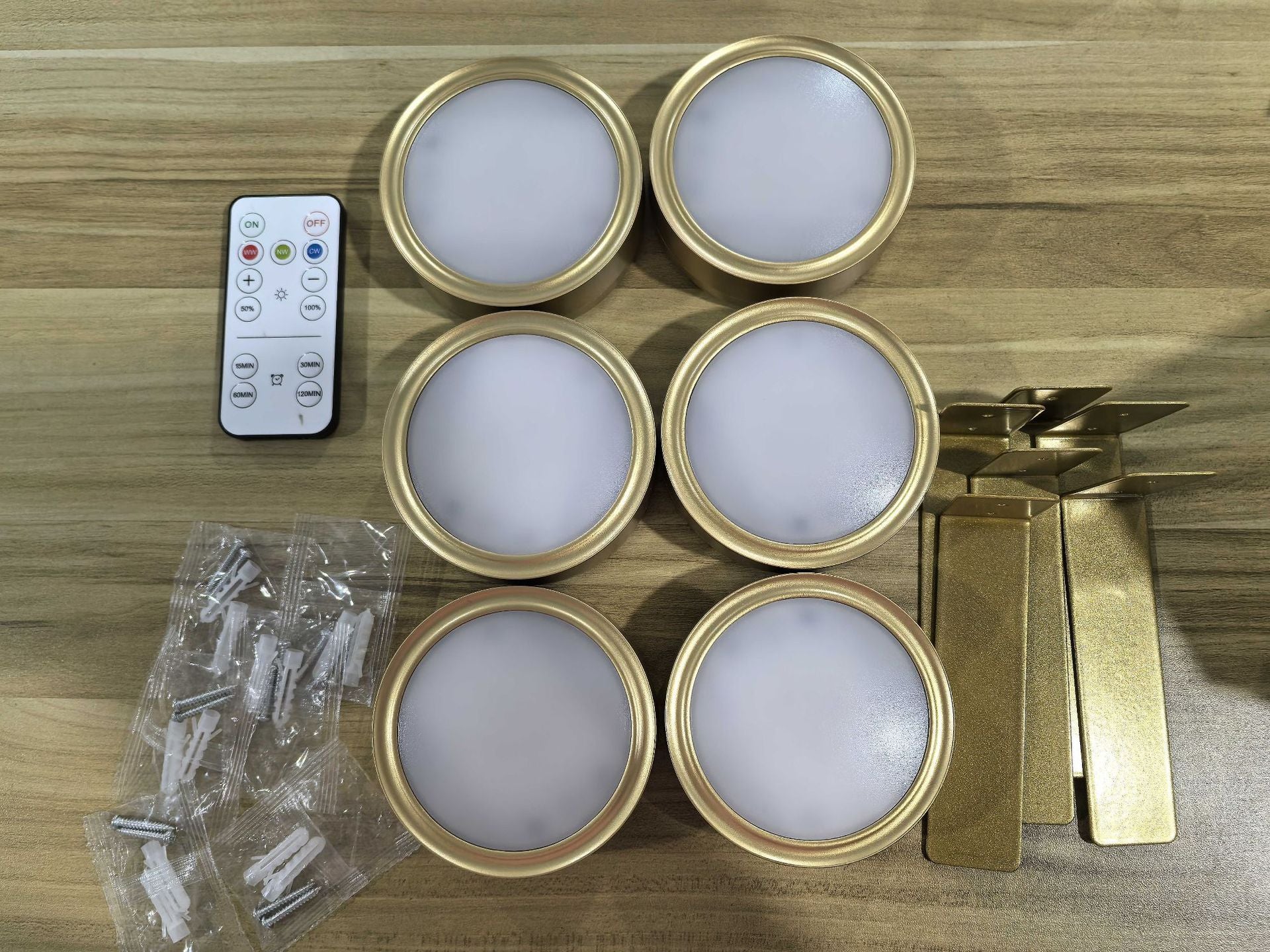 Golden LED Art Display Light – Battery Powered Tabletop Accent