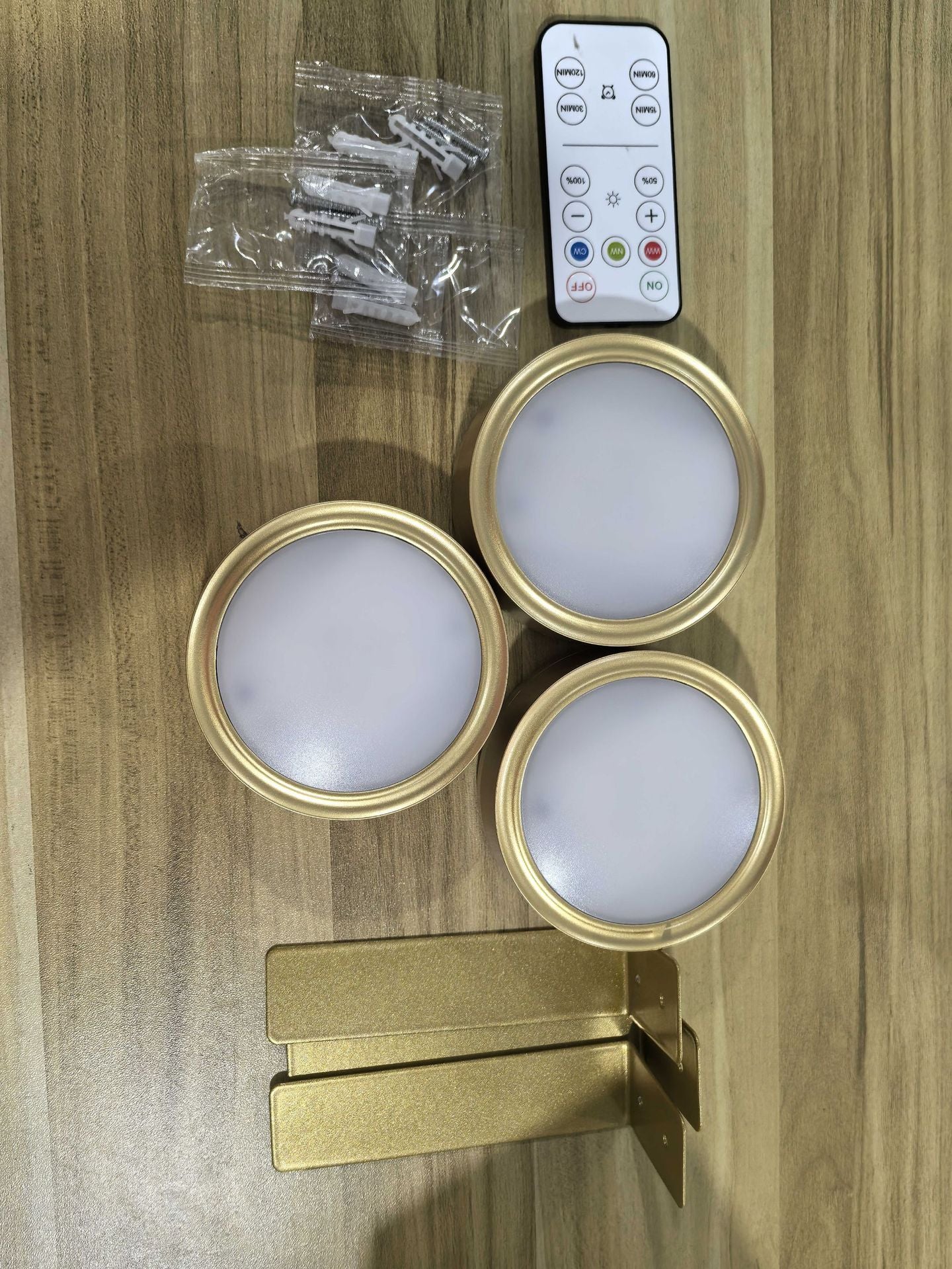 Golden LED Art Display Light – Battery Powered Tabletop Accent