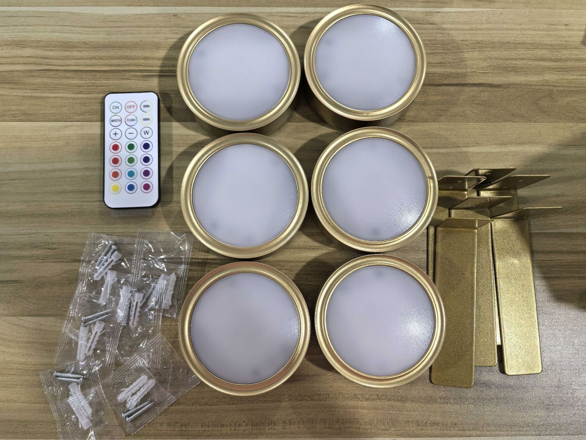 Golden LED Art Display Light – Battery Powered Tabletop Accent