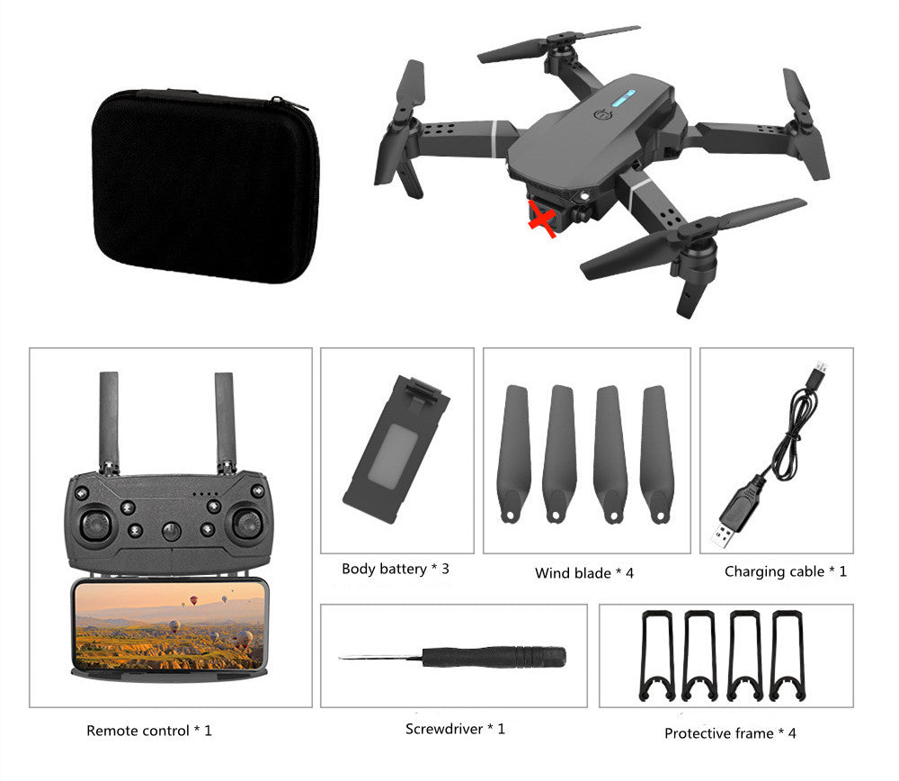 E88 Drone with HD Camera – Folding FPV Quadcopter for Beginners & Adults